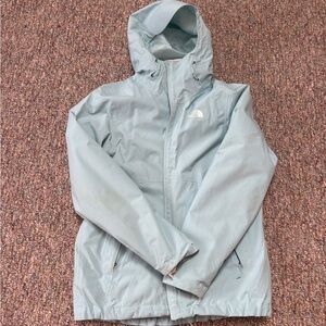 The North Face Blue Ski Jacket with Hood and Weatherproof Material